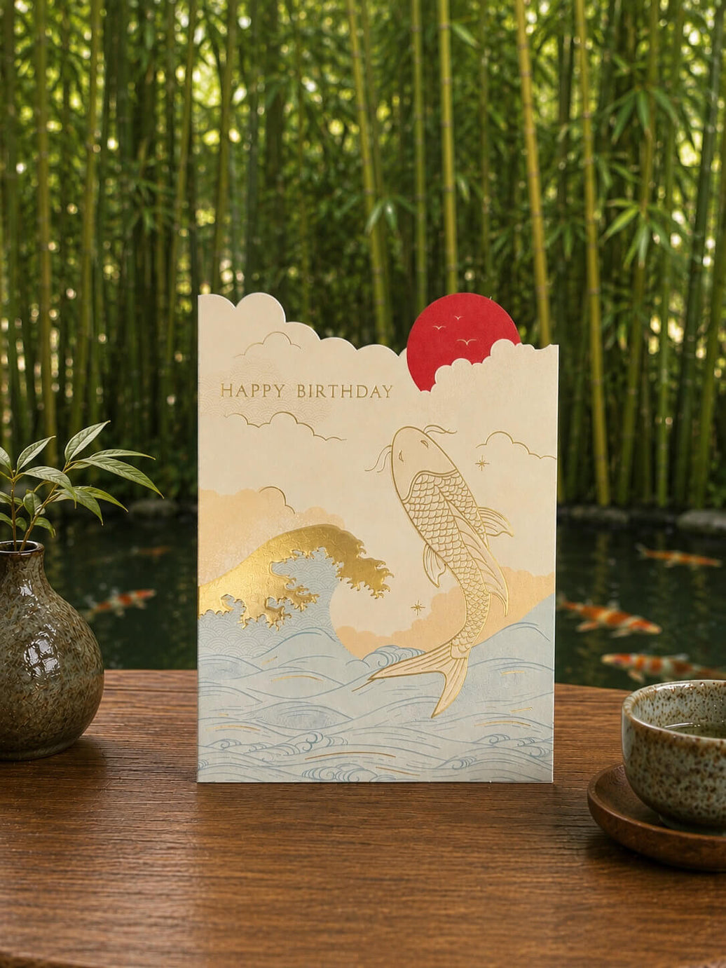 Koi Fish Birthday Card