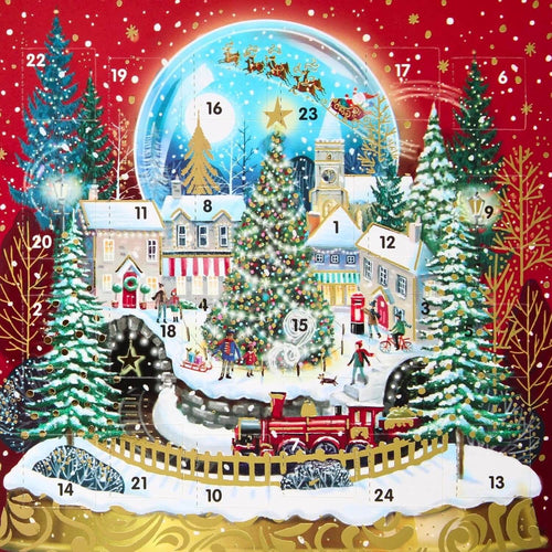 Snow Globe Advent Calendar Card