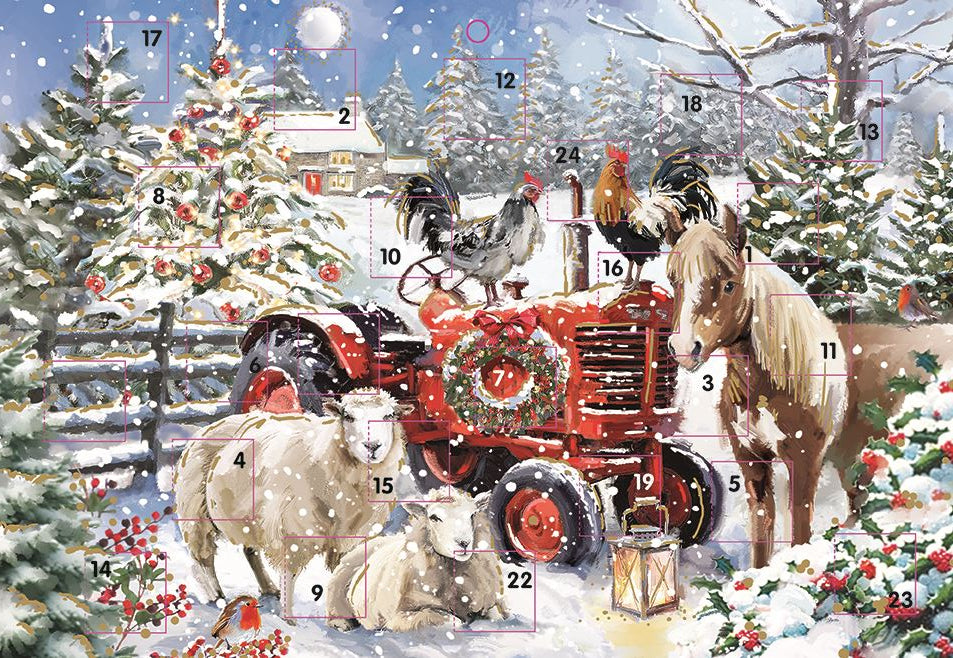 Snowy Tractor Advent Calendar