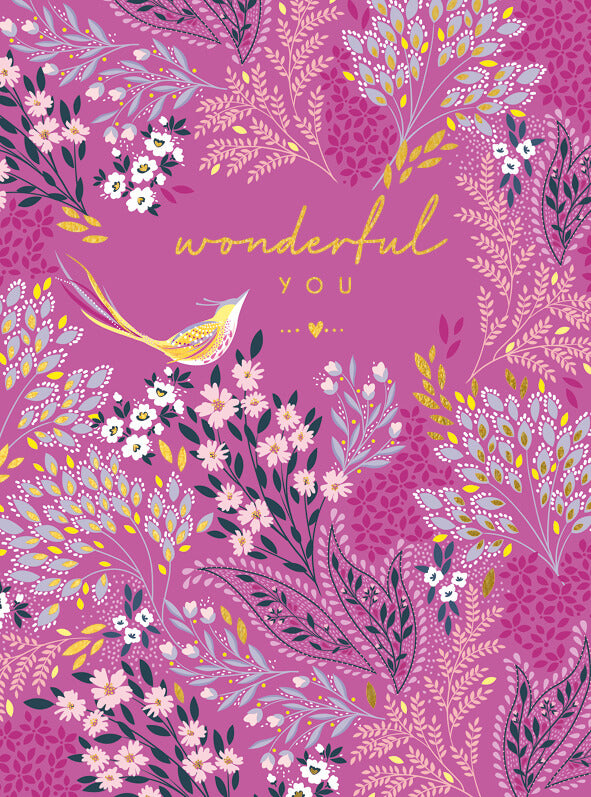 Wonderful You Birds Birthday Card