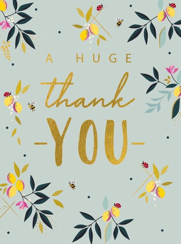 Huge Thank You Greeting Card