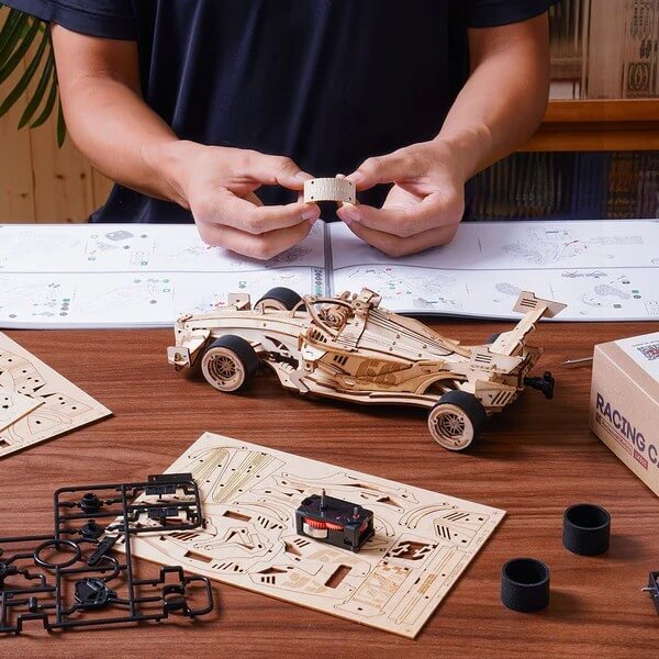 F1 Racing Car Wooden Model Kit