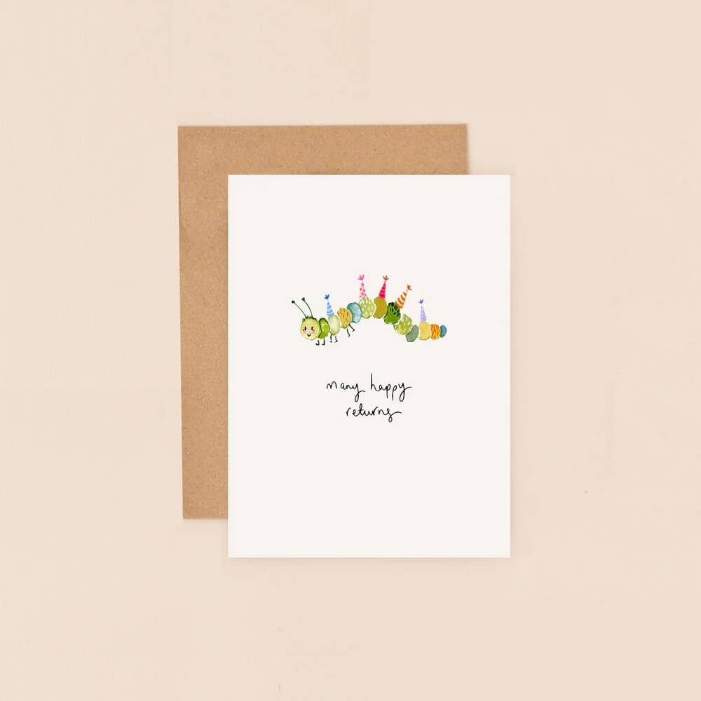 Caterpillar Birthday Card