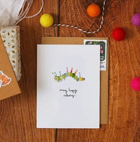 Caterpillar Birthday Card
