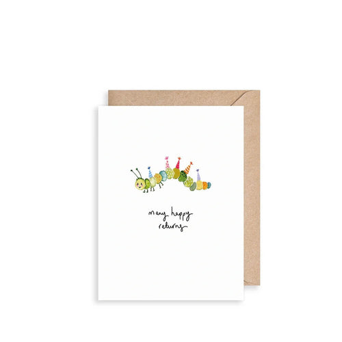 Caterpillar Birthday Card