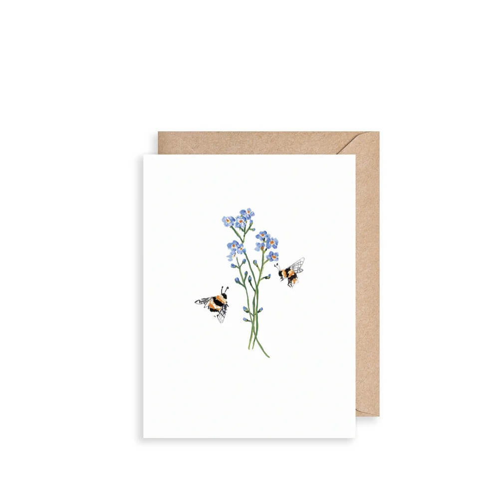 Bees and Flowers Greeting Card