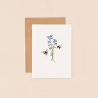 Bees and Flowers Greeting Card