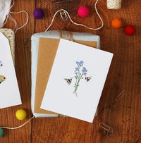 Bees and Flowers Greeting Card