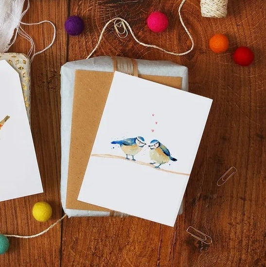 Blue Tits Birthday Card