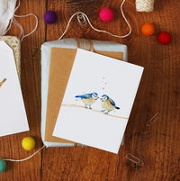 Blue Tits Birthday Card