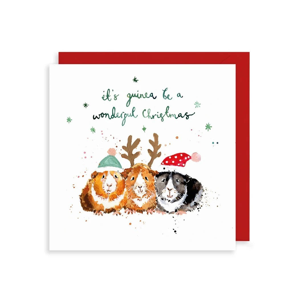 Louise Mulgrew Guinea Pigs Christmas Card