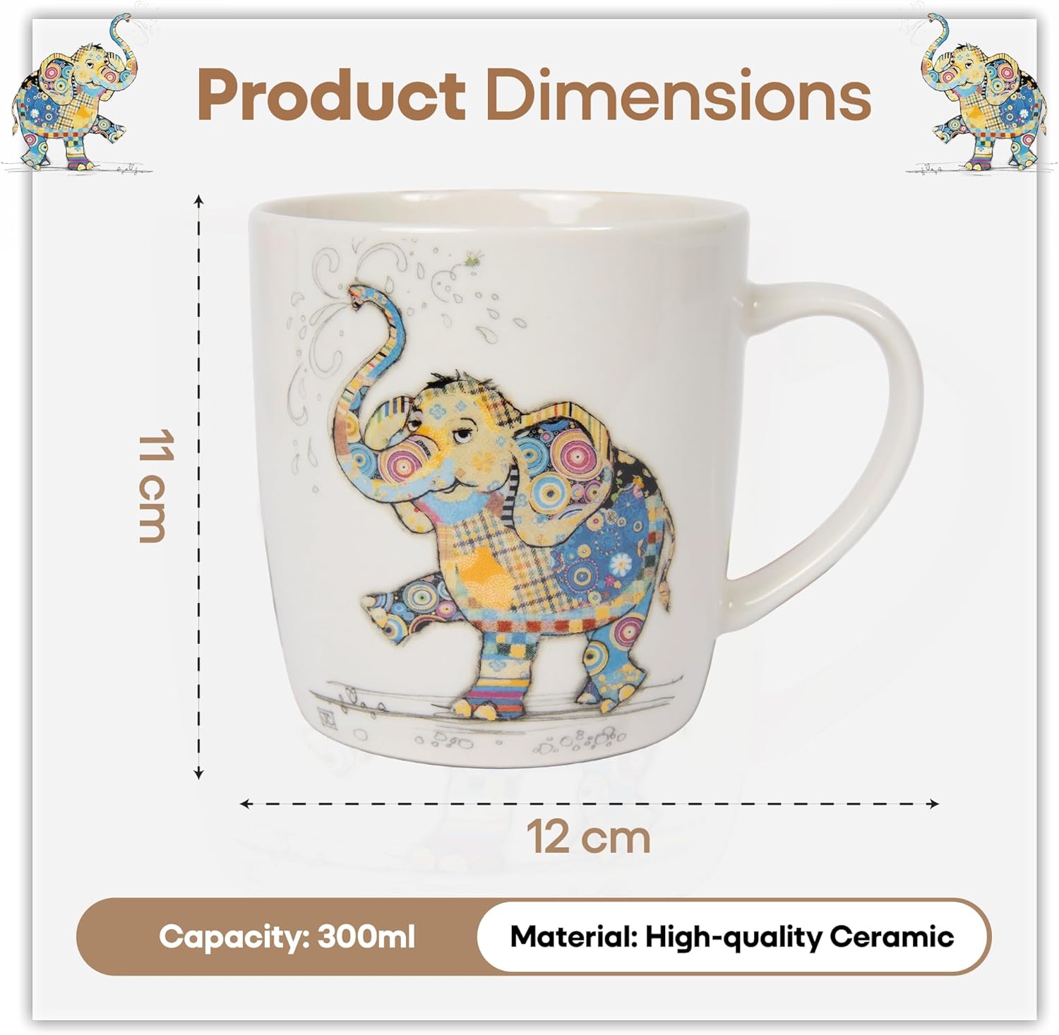 Bug Art Elephant Mug