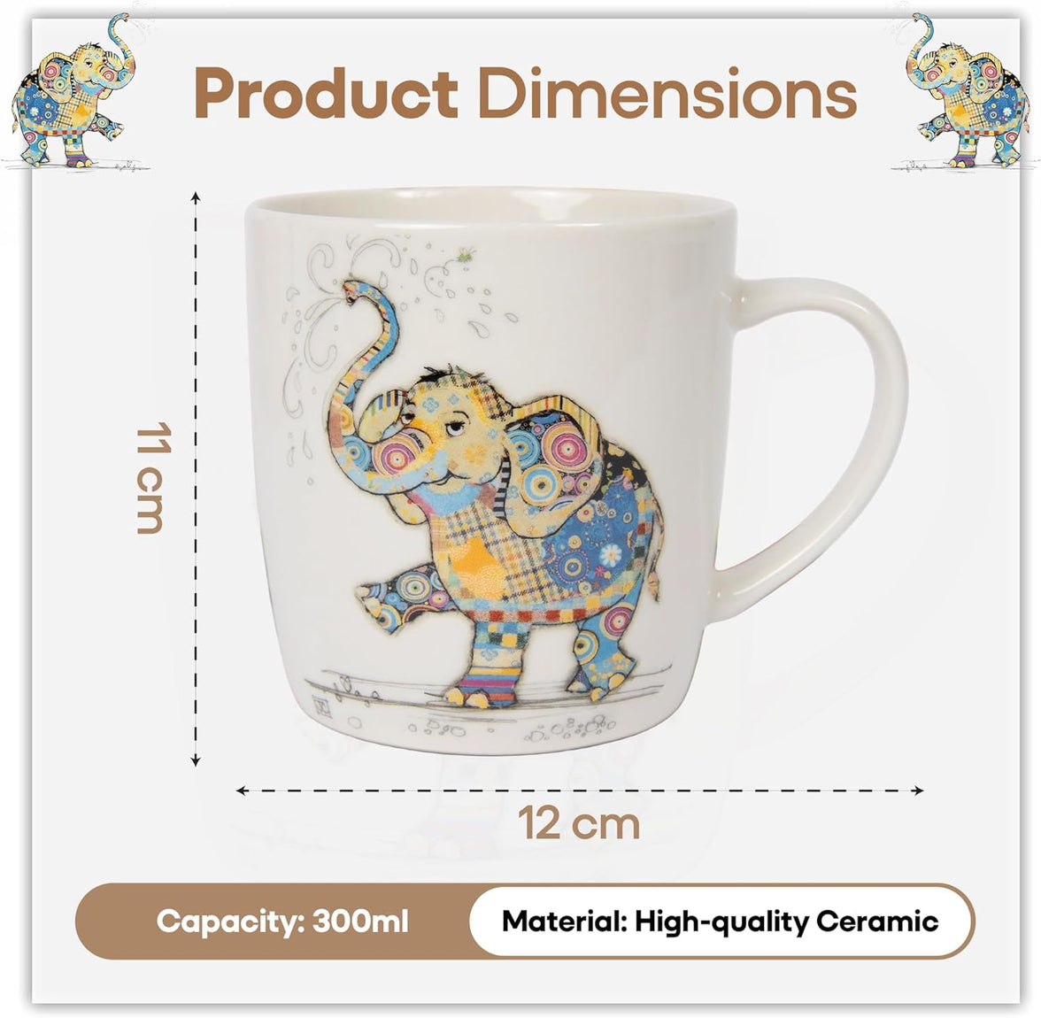 Bug Art Elephant Mug
