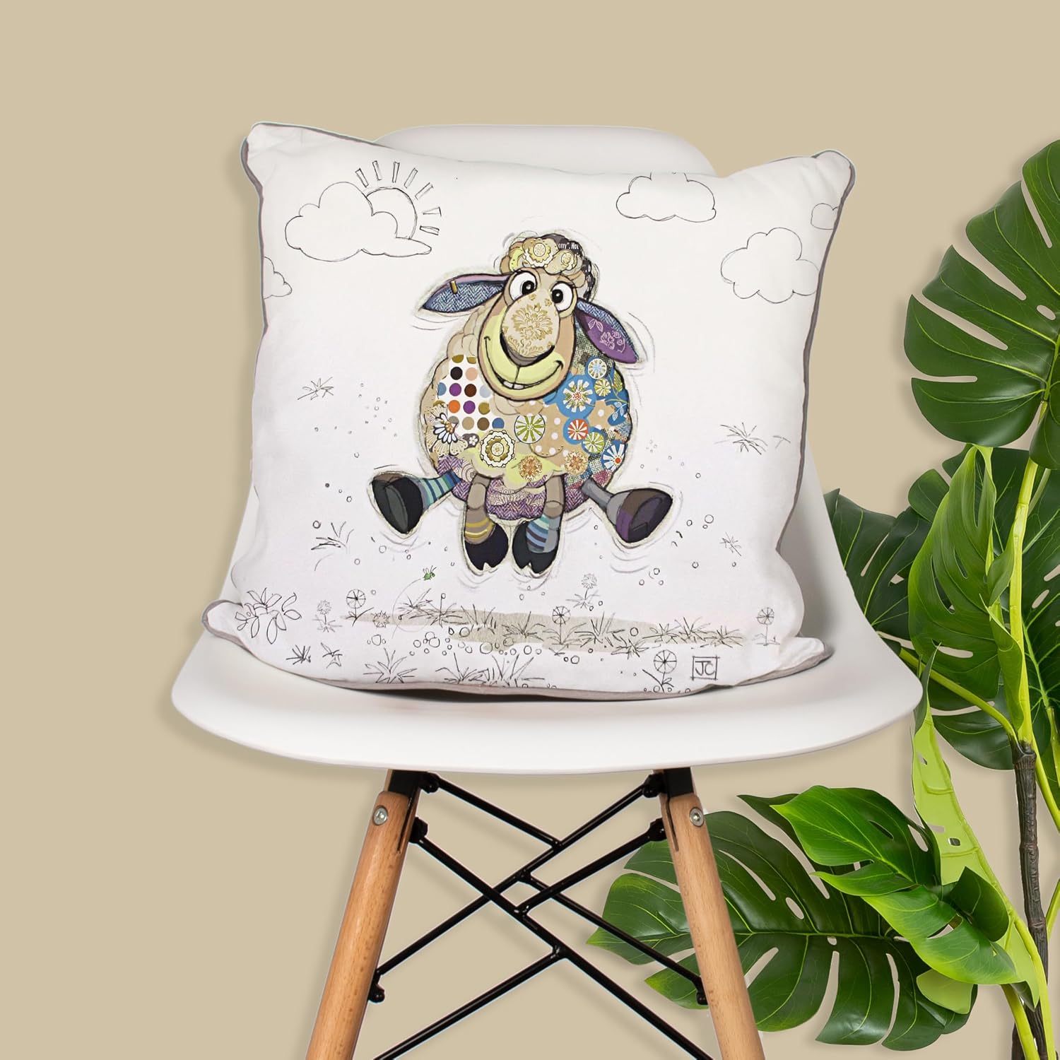 Bug Art Sheep Cushion