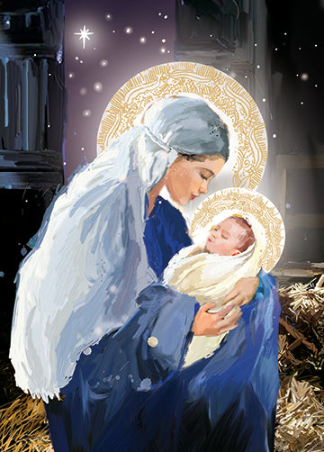 Nativity Christmas Cards - 24 Cards in 6 Religious Designs