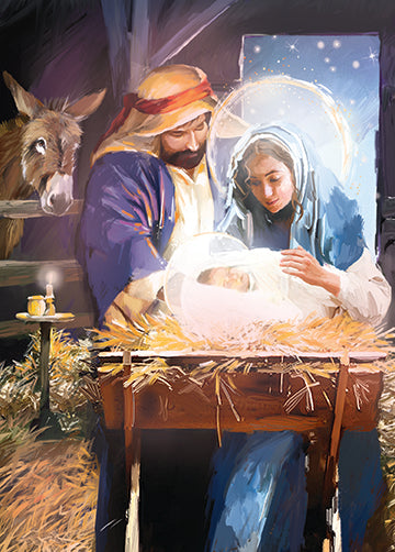 Nativity Christmas Cards - 24 Cards in 6 Religious Designs