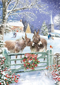 Snowy Scene Christmas Cards - 24 Cards in 6 Traditional Designs