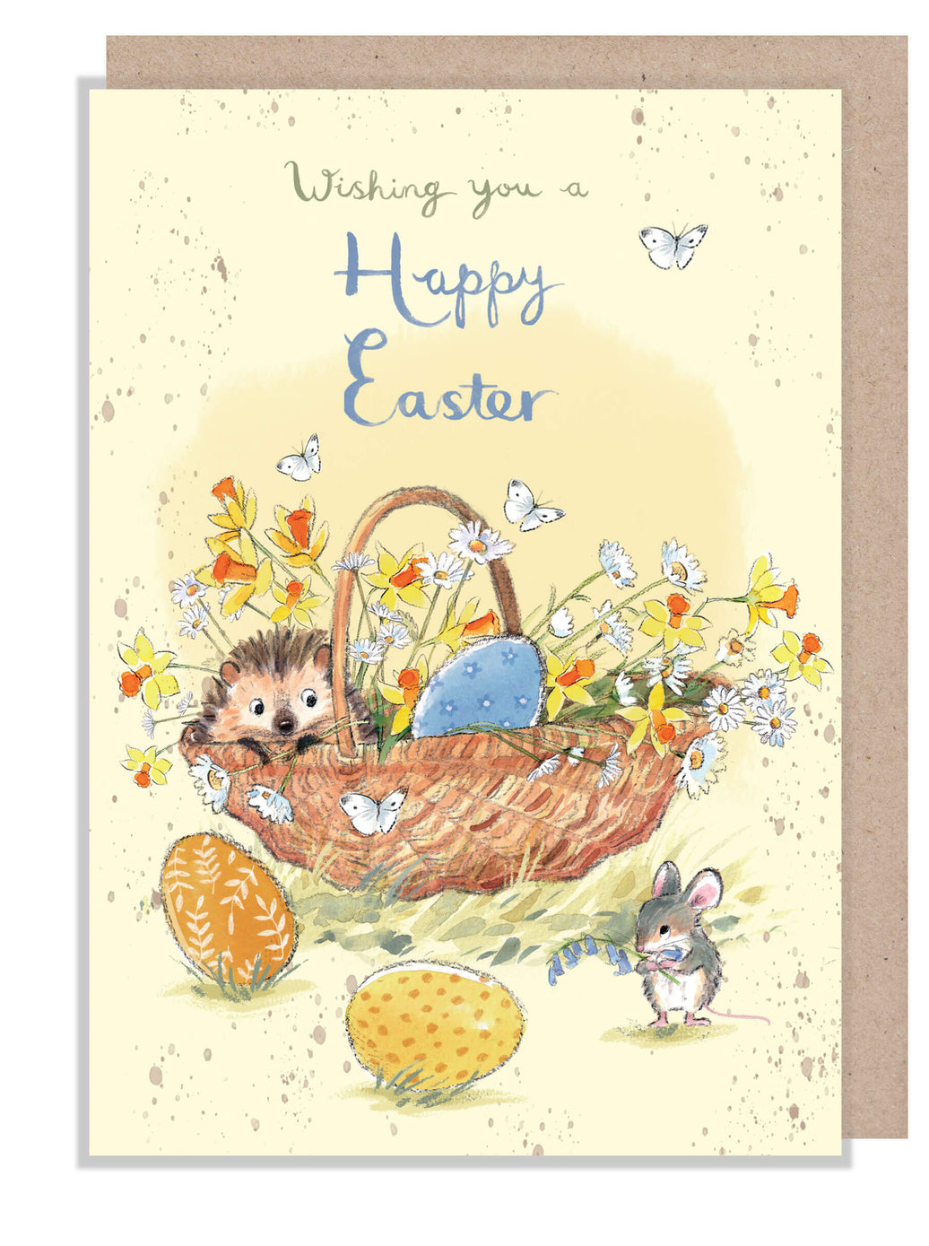 Hedgehog Basket Easter Card