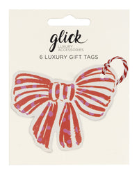 18 Bow Winter Weave Christmas Gift Tags