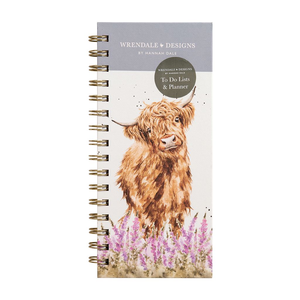 Highland Cow To Do Notebook