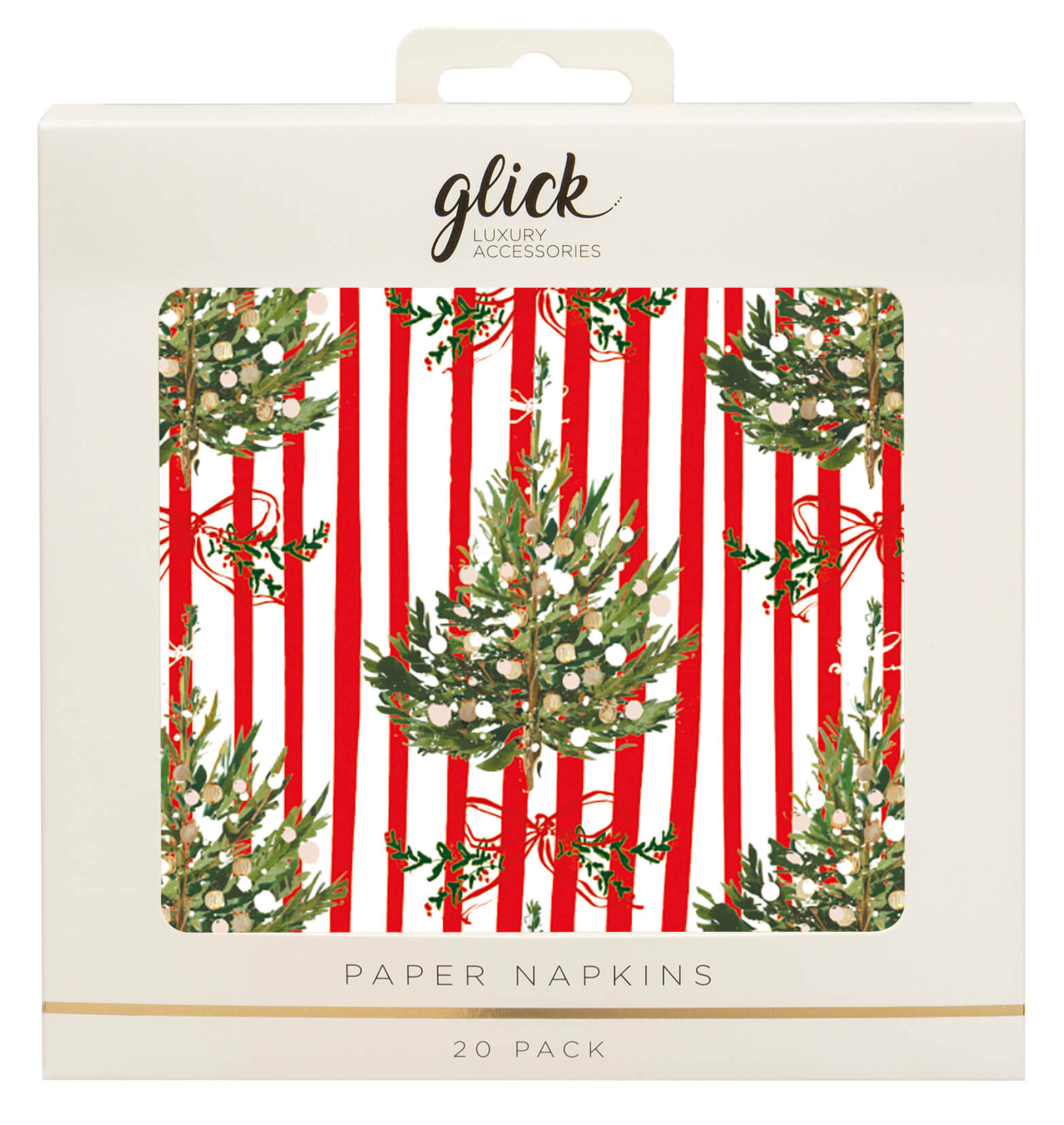 Striped Spruce Christmas Napkins