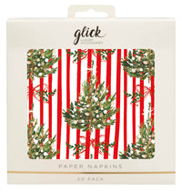 Striped Spruce Christmas Napkins