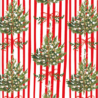 Striped Spruce Christmas Napkins