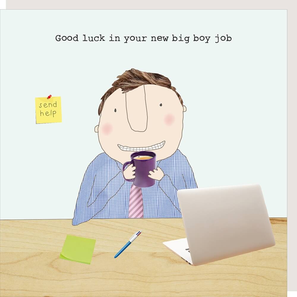 New Job Male Greeting Card