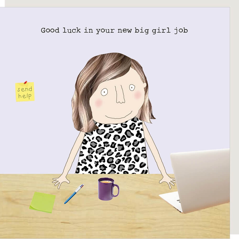 New Job Female Greeting Card