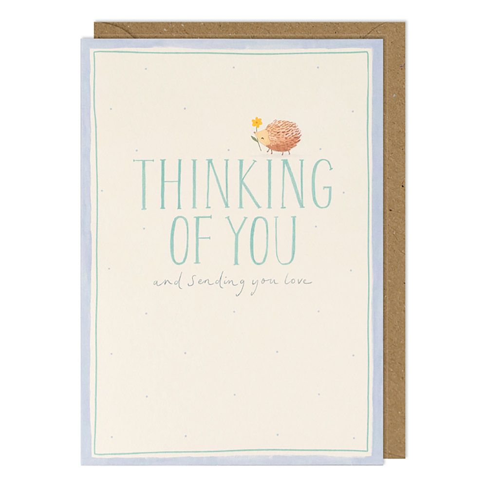 Thinking of You Hedgehog Greeting Card