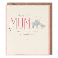 Mum Elephants Birthday Card
