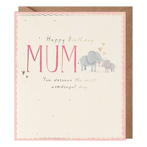 Mum Elephants Birthday Card