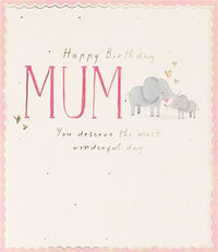 Mum Elephants Birthday Card