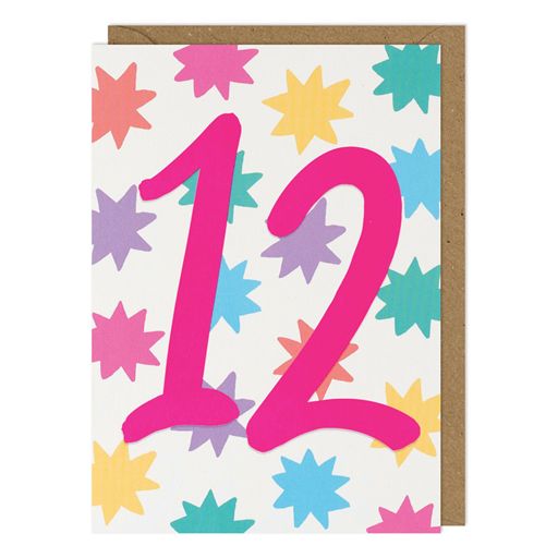 Vibrant 12th Birthday Card