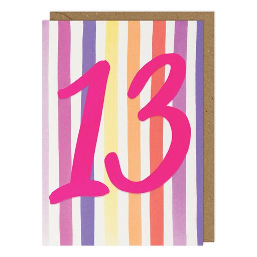 Vibrant 13th Birthday Card