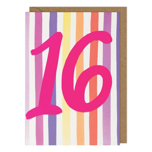 Vibrant 16th Birthday Card