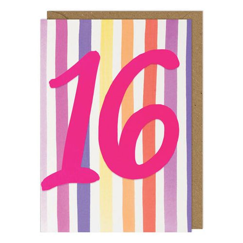 Vibrant 16th Birthday Card