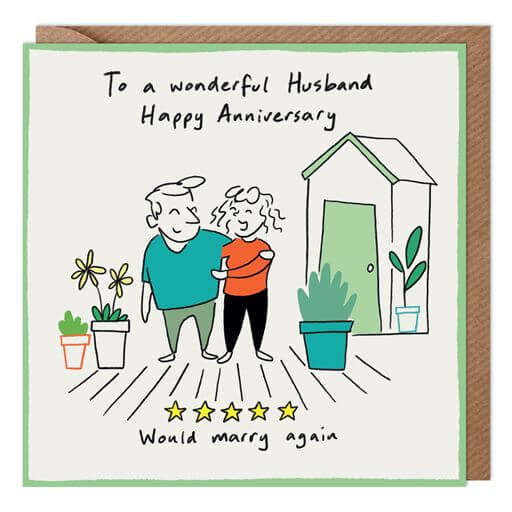 Wonderful Husband Anniversary Card