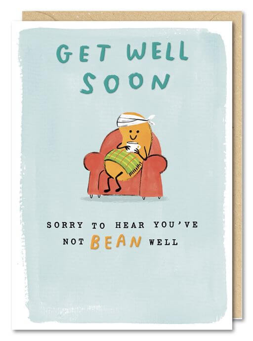 Get Well Bean Card
