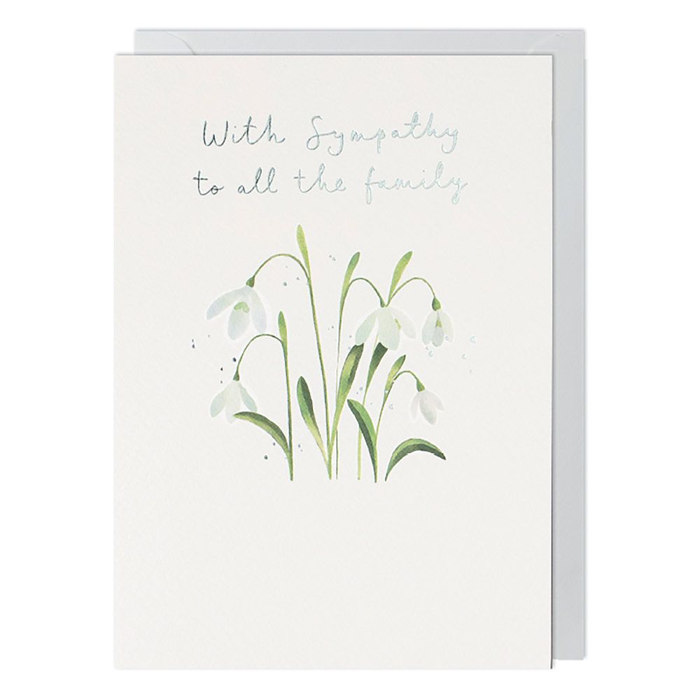 Sympathy Snowdrops Greeting Card