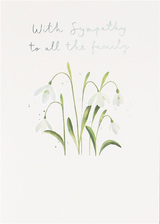 Sympathy Snowdrops Greeting Card