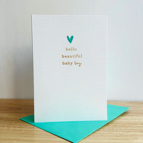 Hello Baby Boy New Baby Card