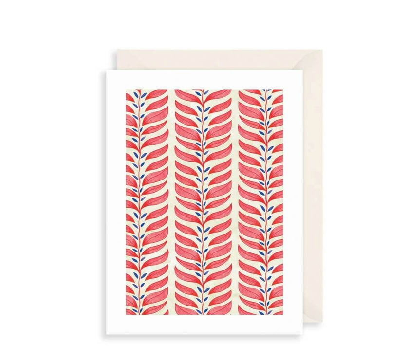 Red Leaves Birthday Card