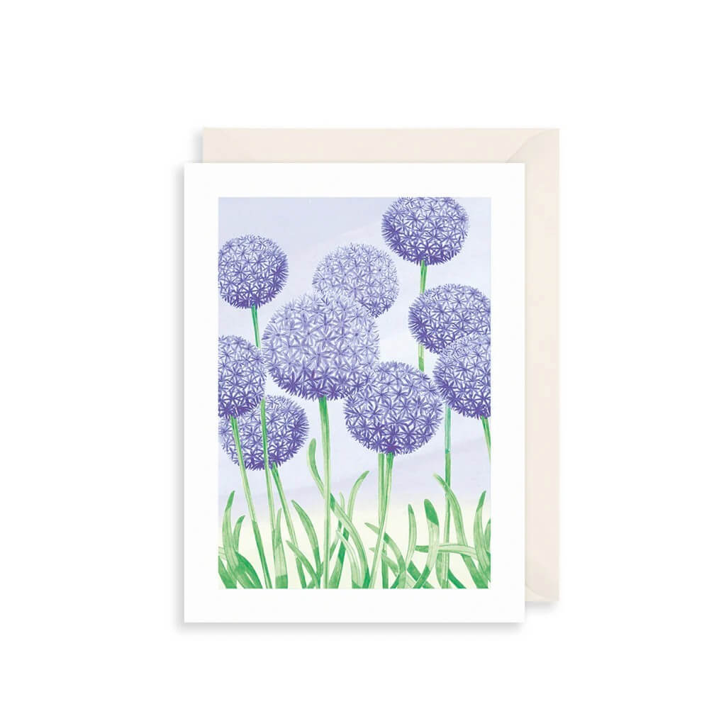 Allium Blooms Birthday Card