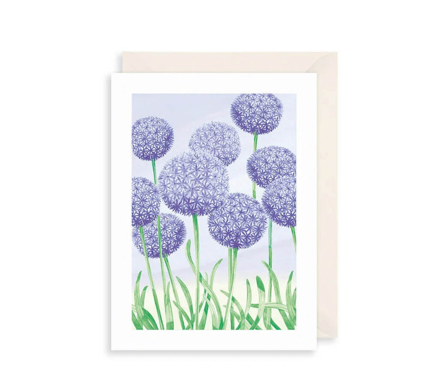 Allium Blooms Birthday Card