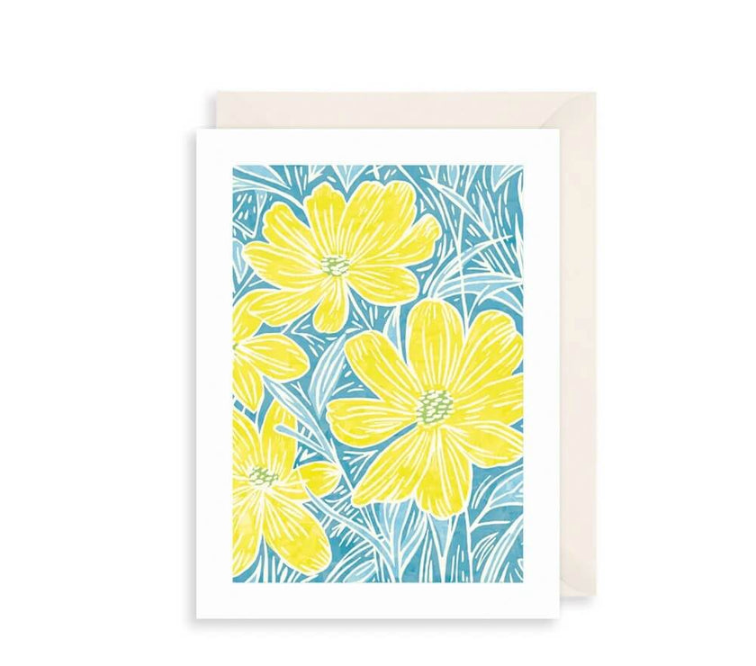 Yellow Flower Birthday Card