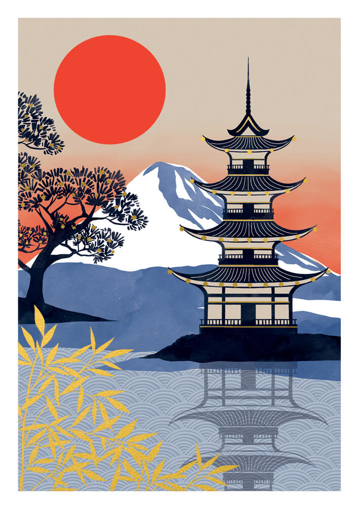 Sakura Sunset Greeting Card