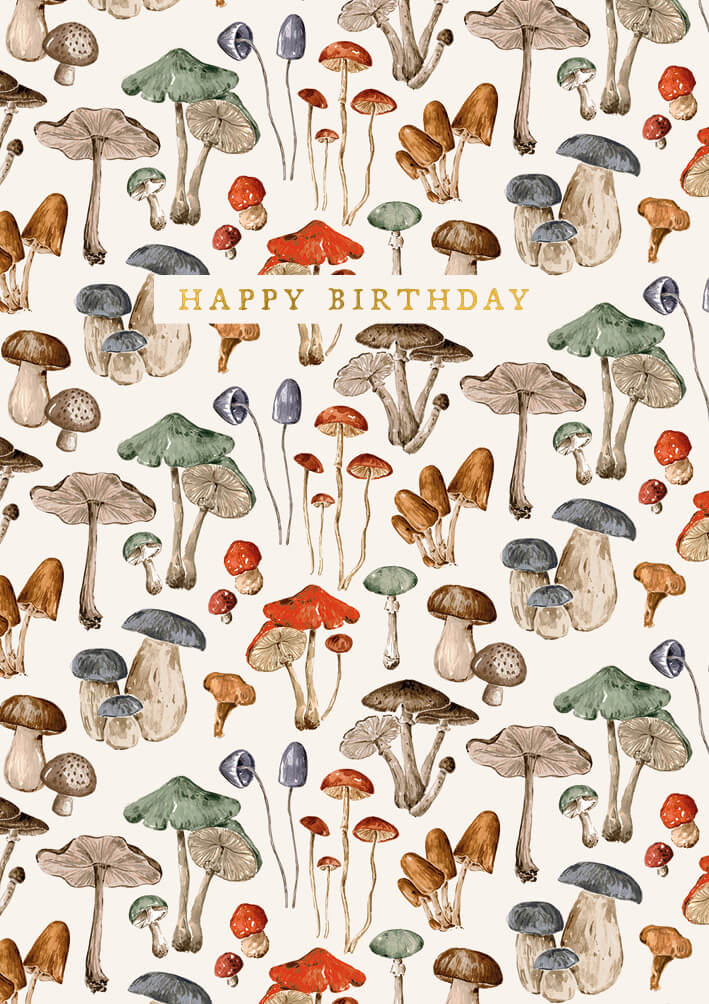 Mushroom Birthday Card