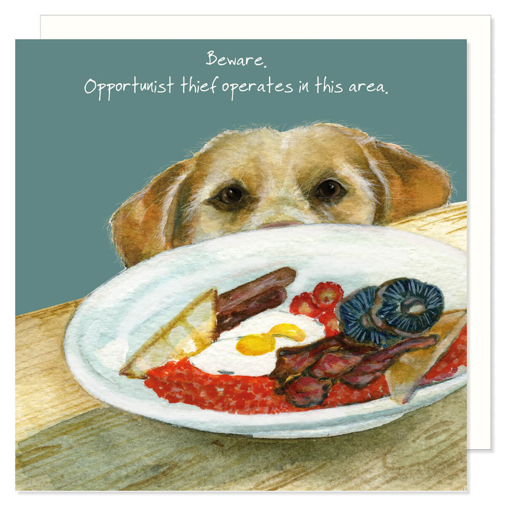 Opportunist Rescue Dog Birthday Card