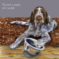 Empty Bowl Spinone Birthday Card